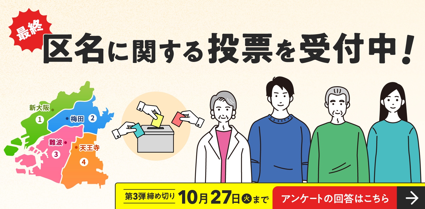 最終 区名に関する投票を受付中！